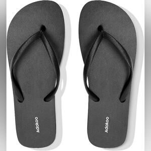 Adokoo Black Flip Flops Thong Style Comfortable Beach Sandals Women's Size 9 New